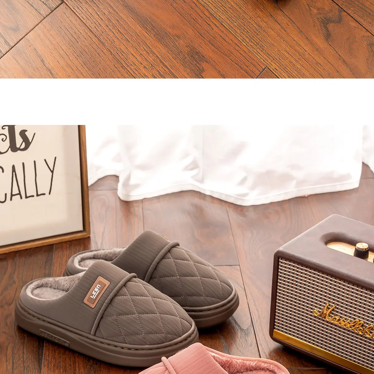 Men Waterproof Cotton Slippers Grey 2024 — feature 18