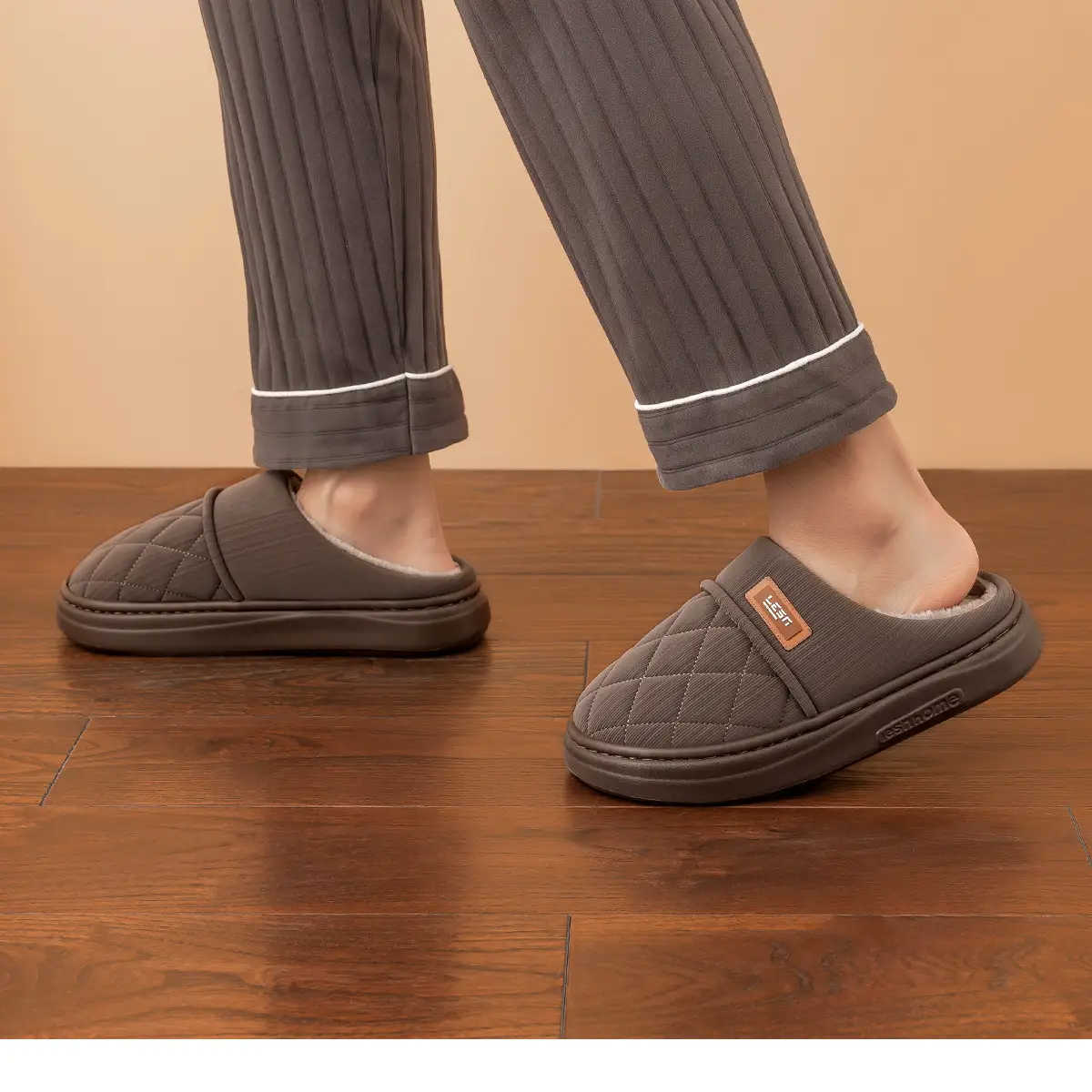 Men Waterproof Cotton Slippers Grey 2024 — feature 20