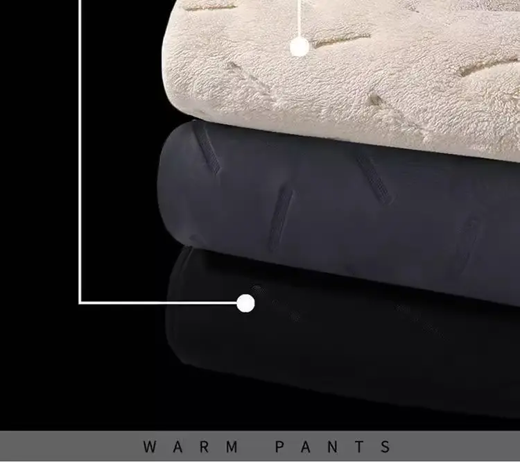 Men's Winter Fleece Sweatpants Grey Cold-proof Warm — feature 6