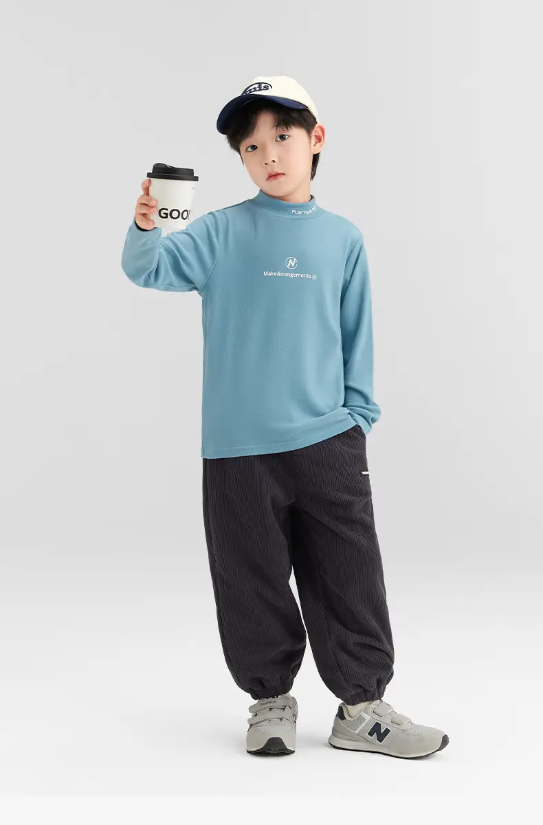 Zuoxi Boys Velvet Turtleneck Long Sleeve Warm Innerwear — feature 26