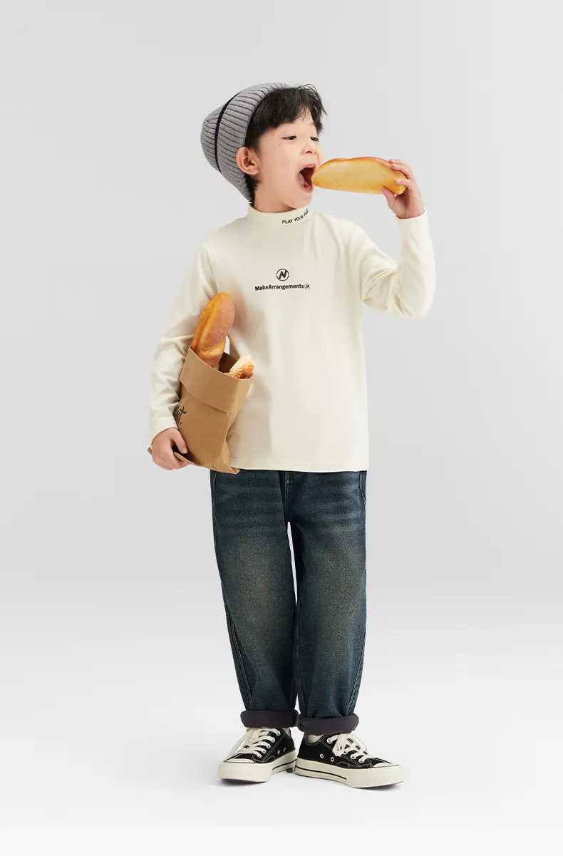 Zuoxi Boys Velvet Turtleneck Long Sleeve Warm Innerwear — feature 32