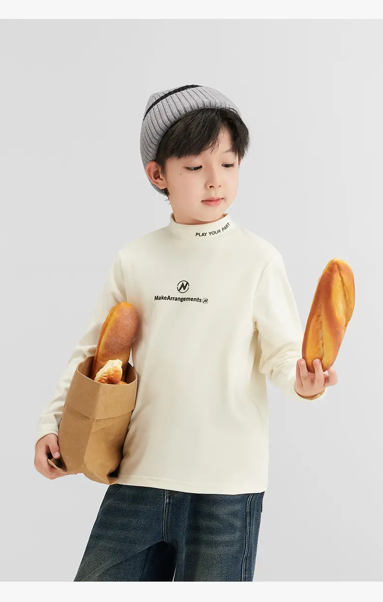 Zuoxi Boys Velvet Turtleneck Long Sleeve Warm Innerwear — feature 34