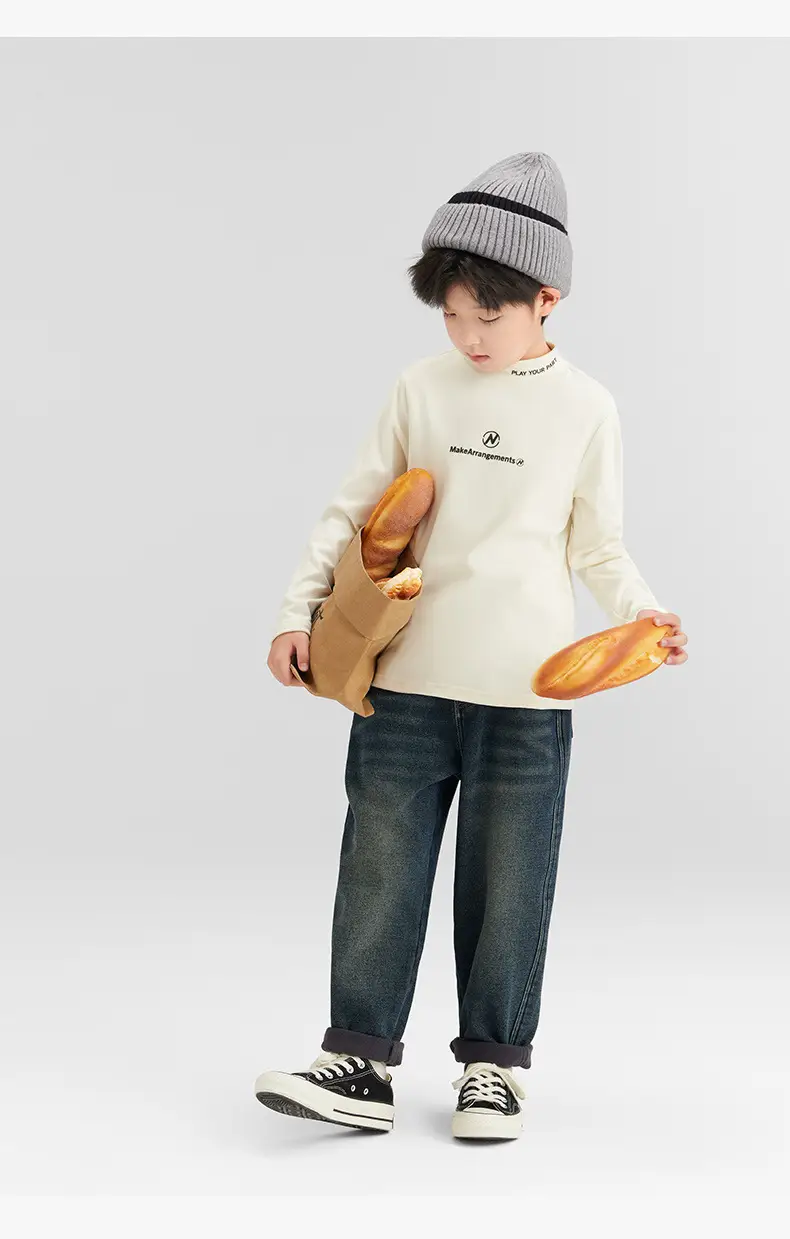 Zuoxi Boys Velvet Turtleneck Long Sleeve Warm Innerwear — feature 35