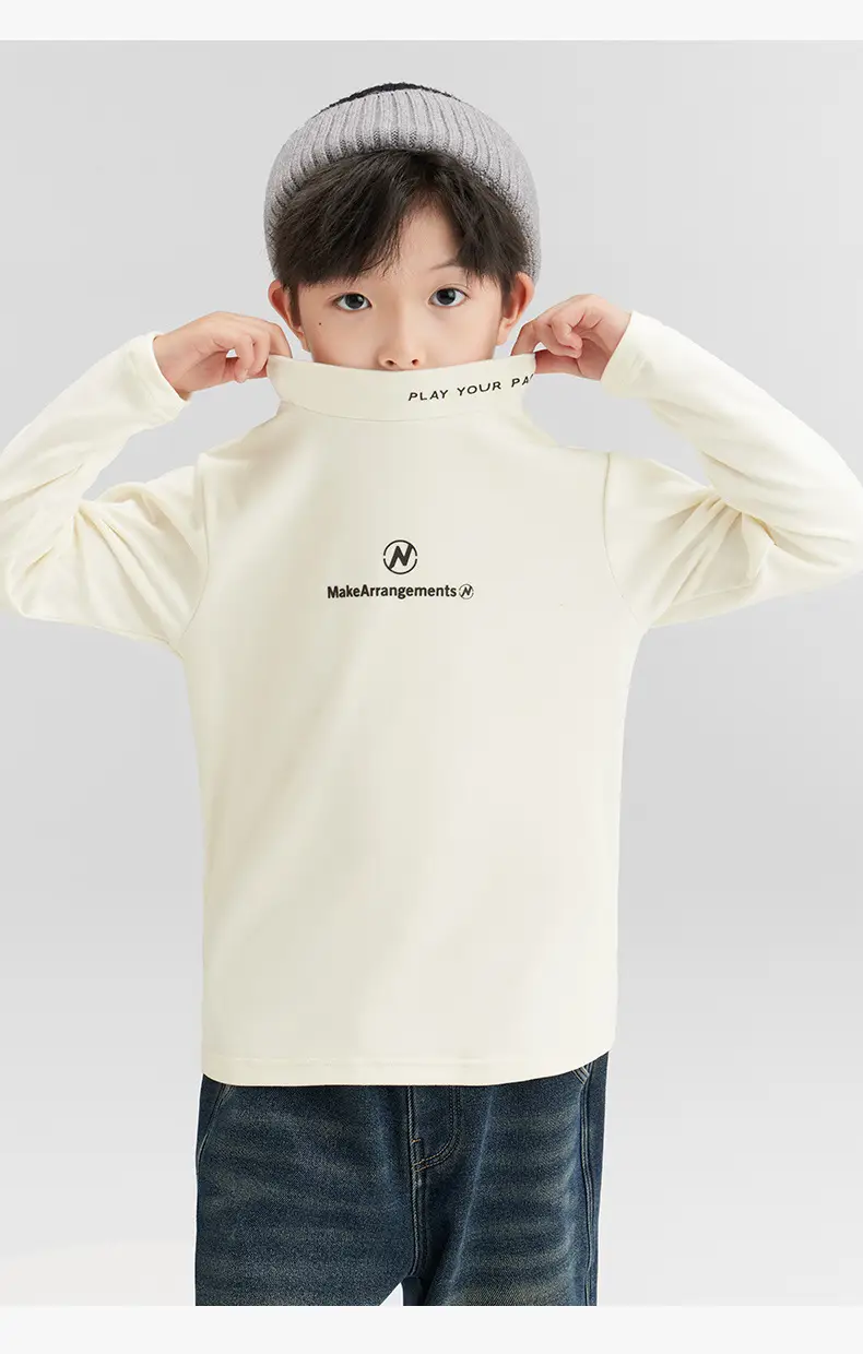 Zuoxi Boys Velvet Turtleneck Long Sleeve Warm Innerwear — feature 36