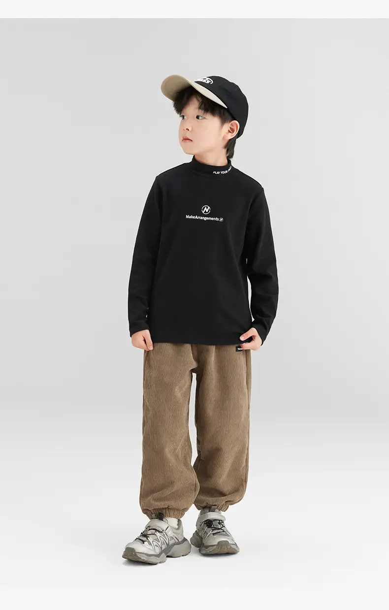 Zuoxi Boys Velvet Turtleneck Long Sleeve Warm Innerwear — feature 41