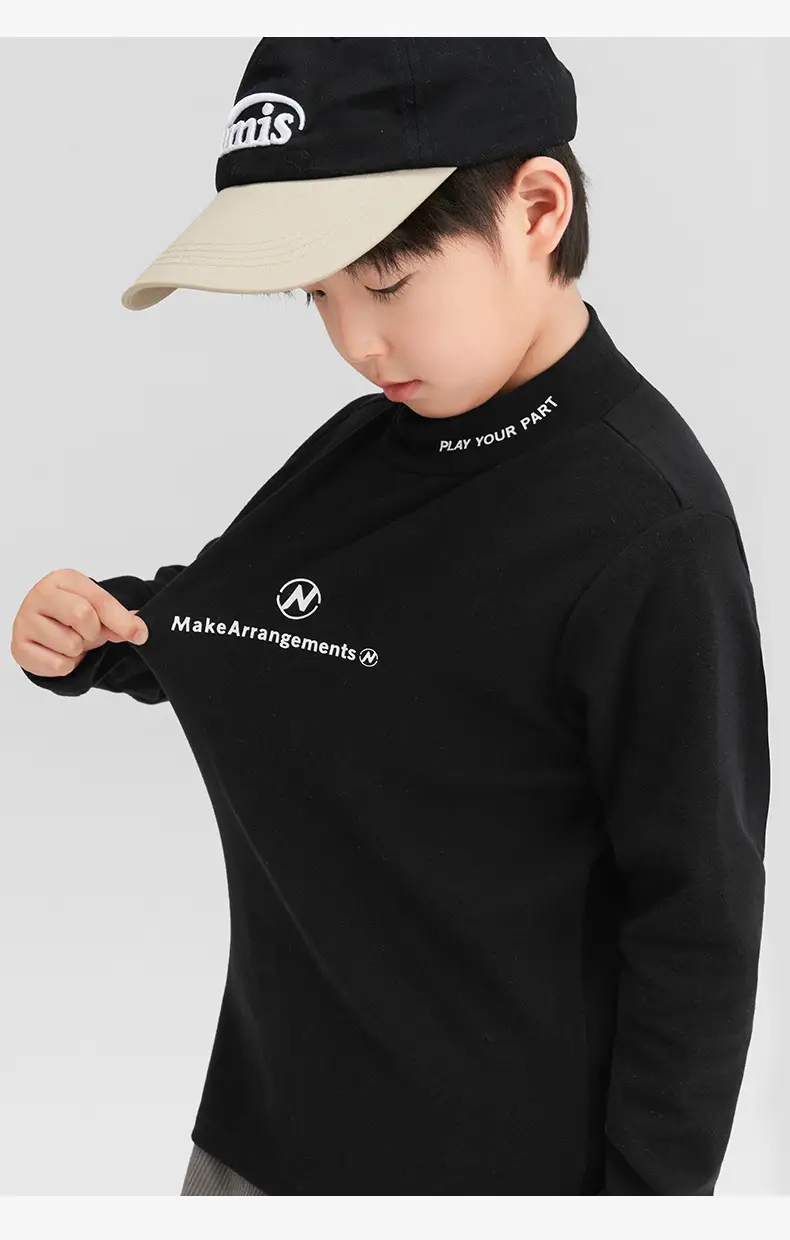 Zuoxi Boys Velvet Turtleneck Long Sleeve Warm Innerwear — feature 42