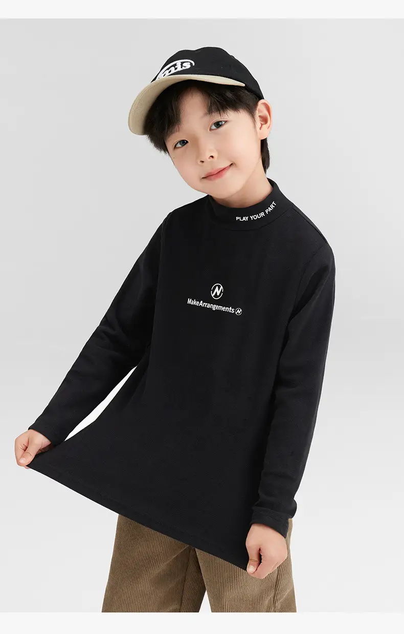 Zuoxi Boys Velvet Turtleneck Long Sleeve Warm Innerwear — feature 43