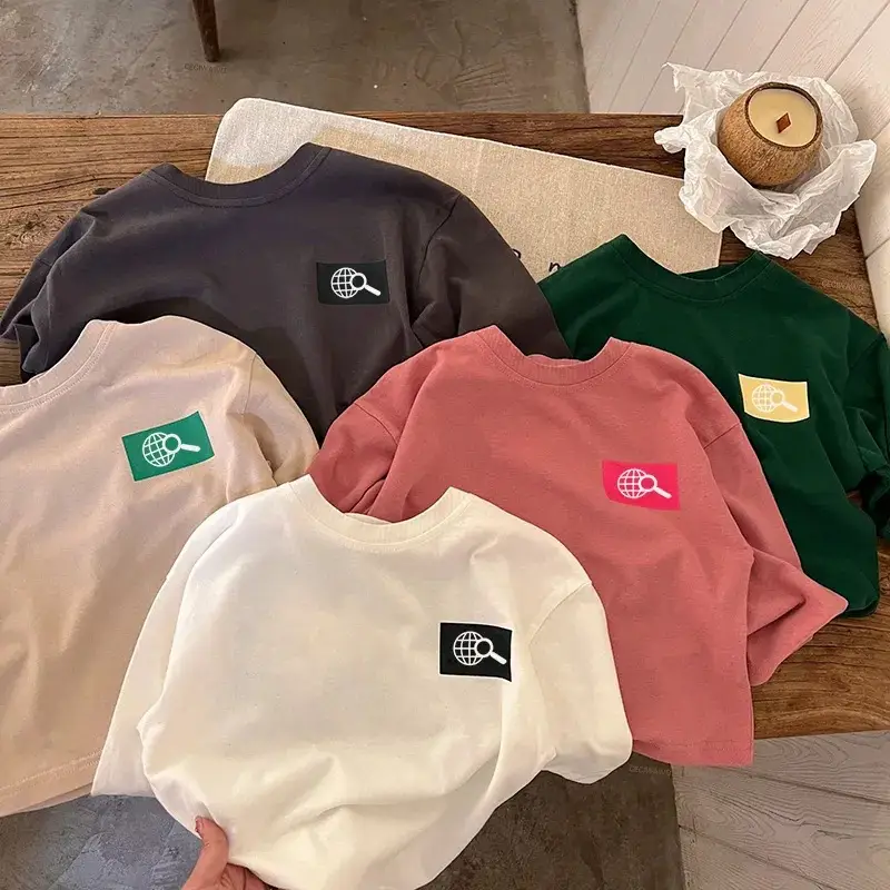 Boys Long Sleeve T-Shirt Brown Loose Spring Autumn Wear - Image 6