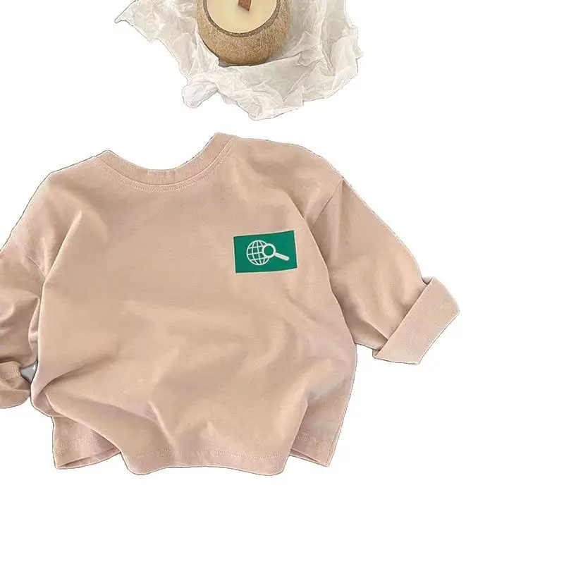 Boys Long Sleeve T-Shirt Brown Loose Spring Autumn Wear - Image 7