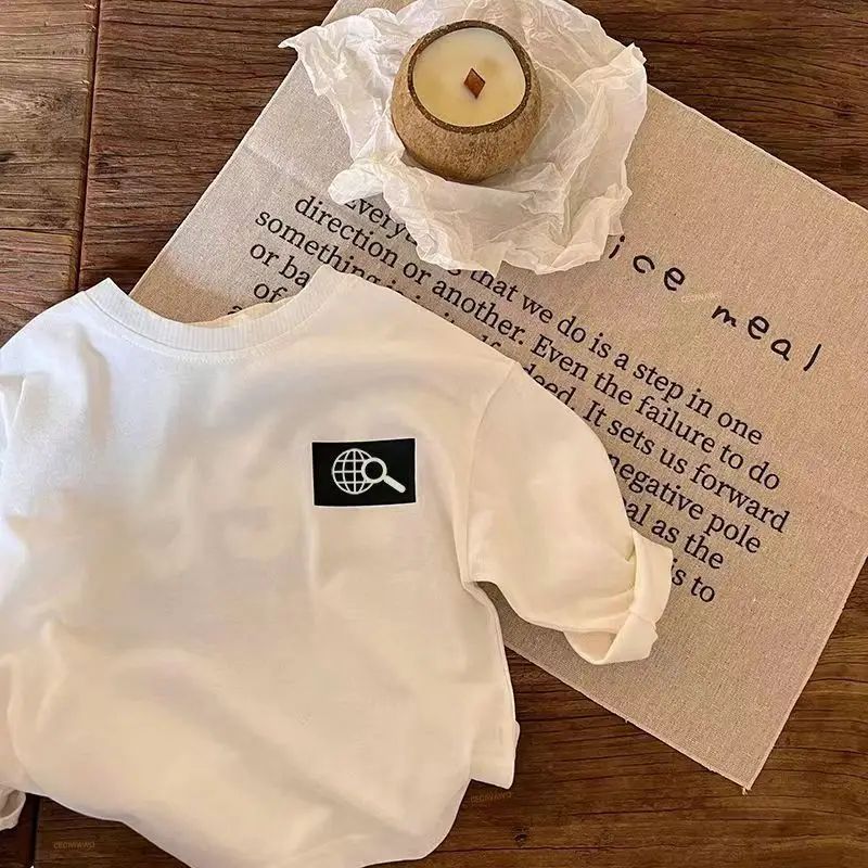 Boys Long Sleeve T-Shirt Brown Loose Spring Autumn Wear - Image 3