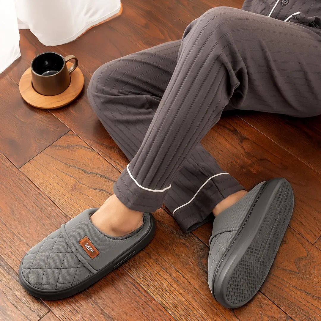 Waterproof Cotton Slippers for Men, Autumn and Winter Outdoor Wear, Thick-Soled 2026 New Model, Indoor Home Non-Slip Leather Cotton Slippers for Women - Image 6