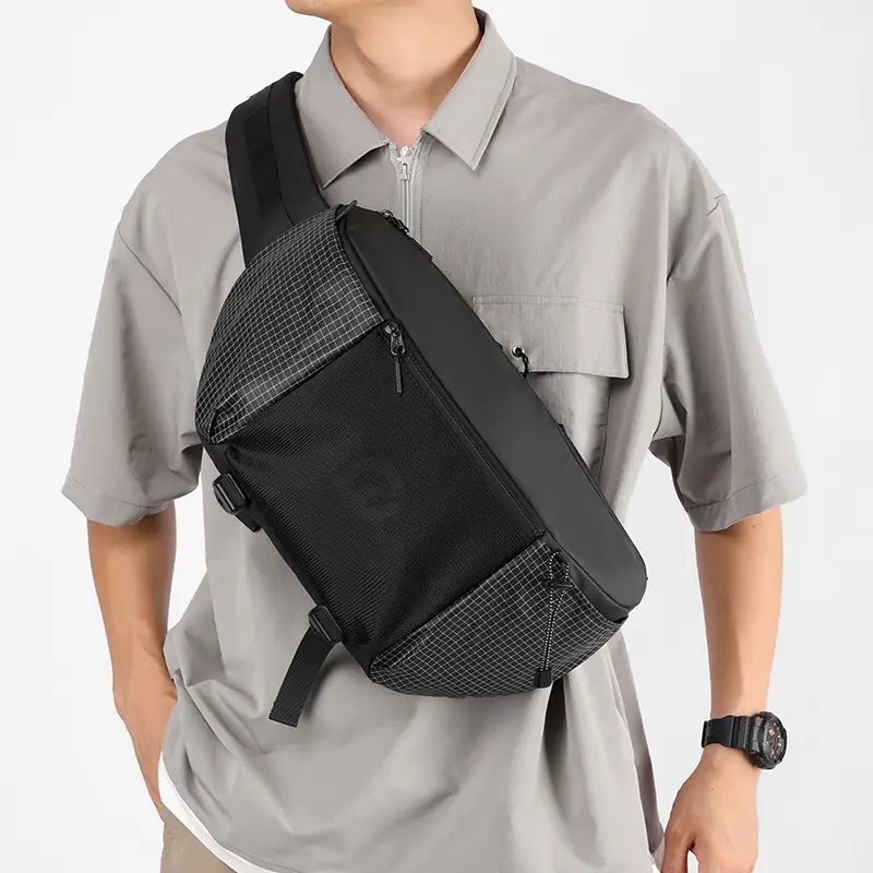 Multi-Function Waist Bag Black Beige Unisex - Image 7