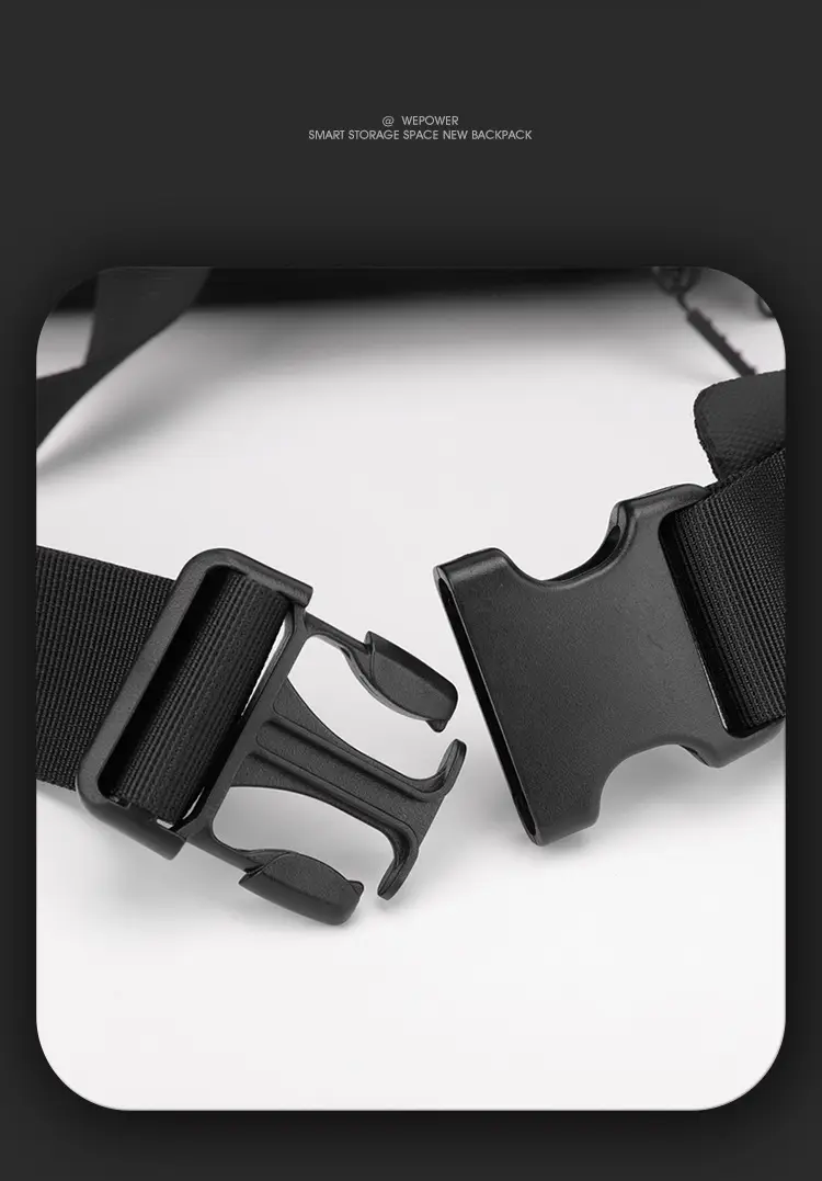 Multi-Function Waist Bag Black Beige Unisex — feature 18