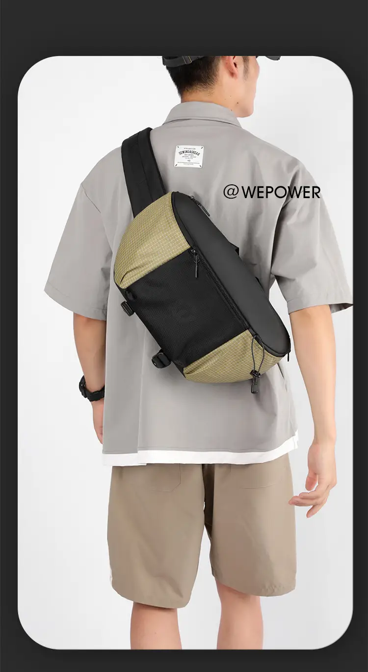 Multi-Function Waist Bag Black Beige Unisex — feature 4