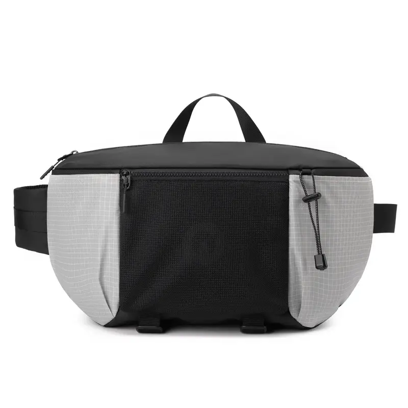 Multi-Function Waist Bag Black Beige Unisex - Image 2