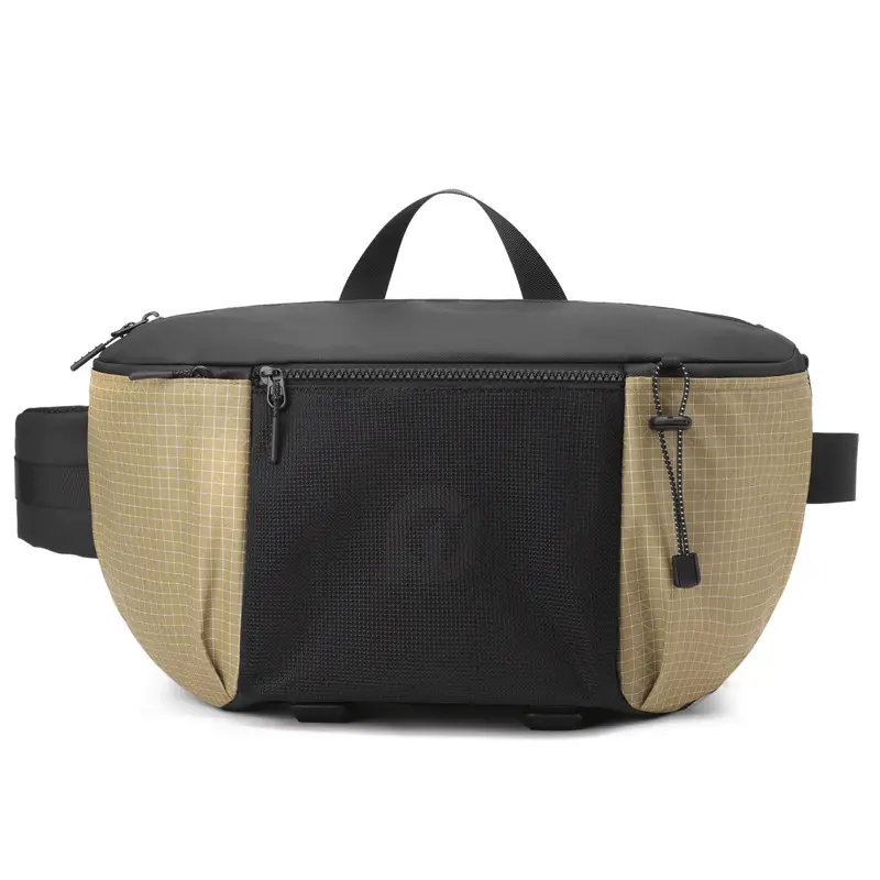 Multi-Function Waist Bag Black Beige Unisex - Image 5