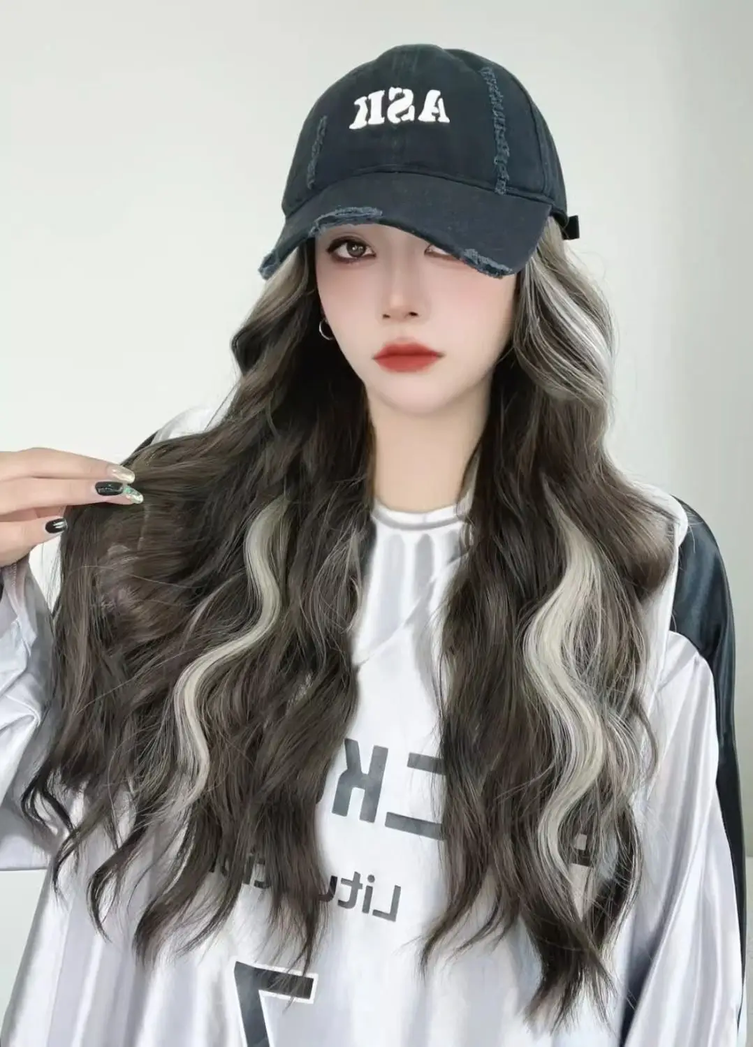 Asian Color Fake Hair Wig Hat for Women — feature 1