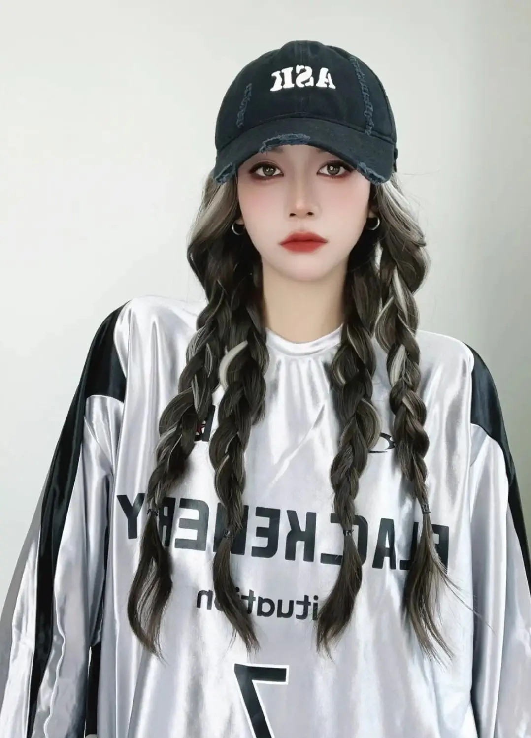 Asian Color Fake Hair Wig Hat for Women — feature 2