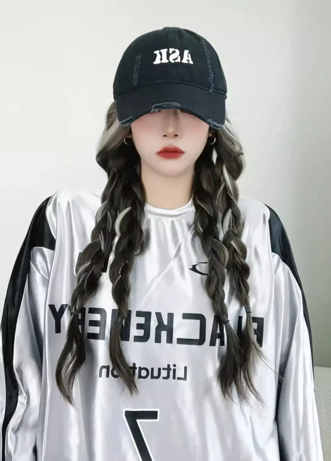 Asian Color Fake Hair Wig Hat for Women — feature 3