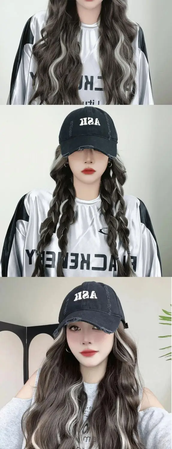 Asian Color Fake Hair Wig Hat for Women — feature 5