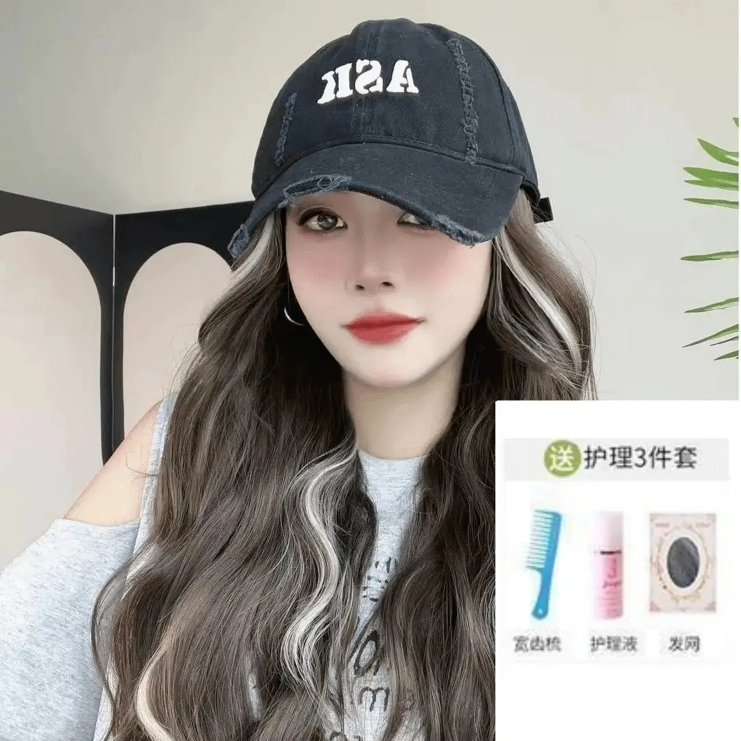 Asian Color Fake Hair Wig Hat for Women