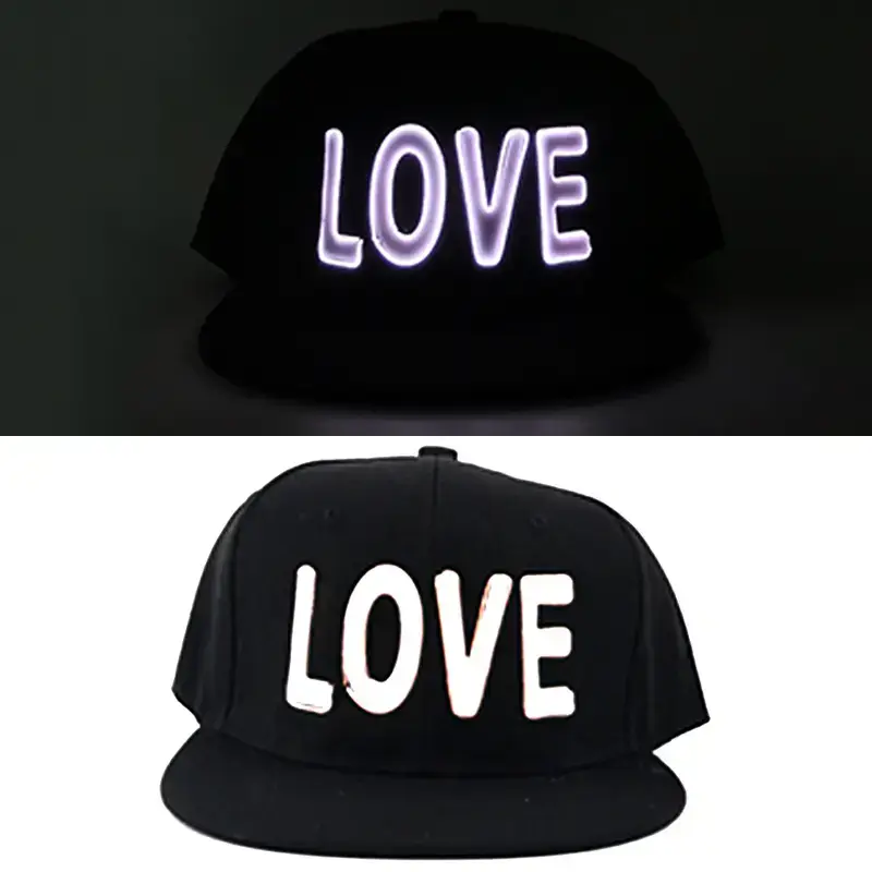 Luminous LED Cap with "LOVE" Text Black - Image 13