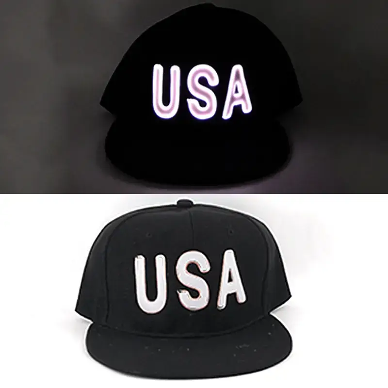 Luminous LED Cap with "LOVE" Text Black - Image 4