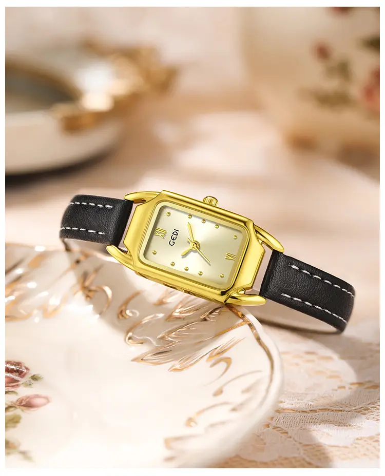 Gold Square Watch for Women Quartz Belt Watch — feature 4