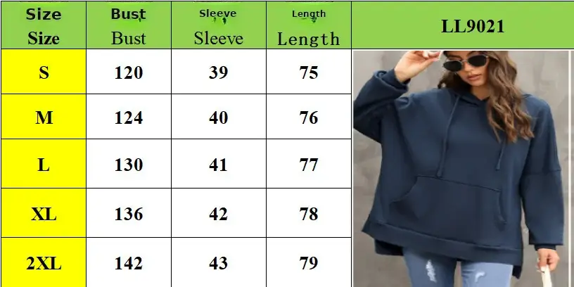 2025 Women Hoodie Blue Waffle Knit Side Slit — feature 19