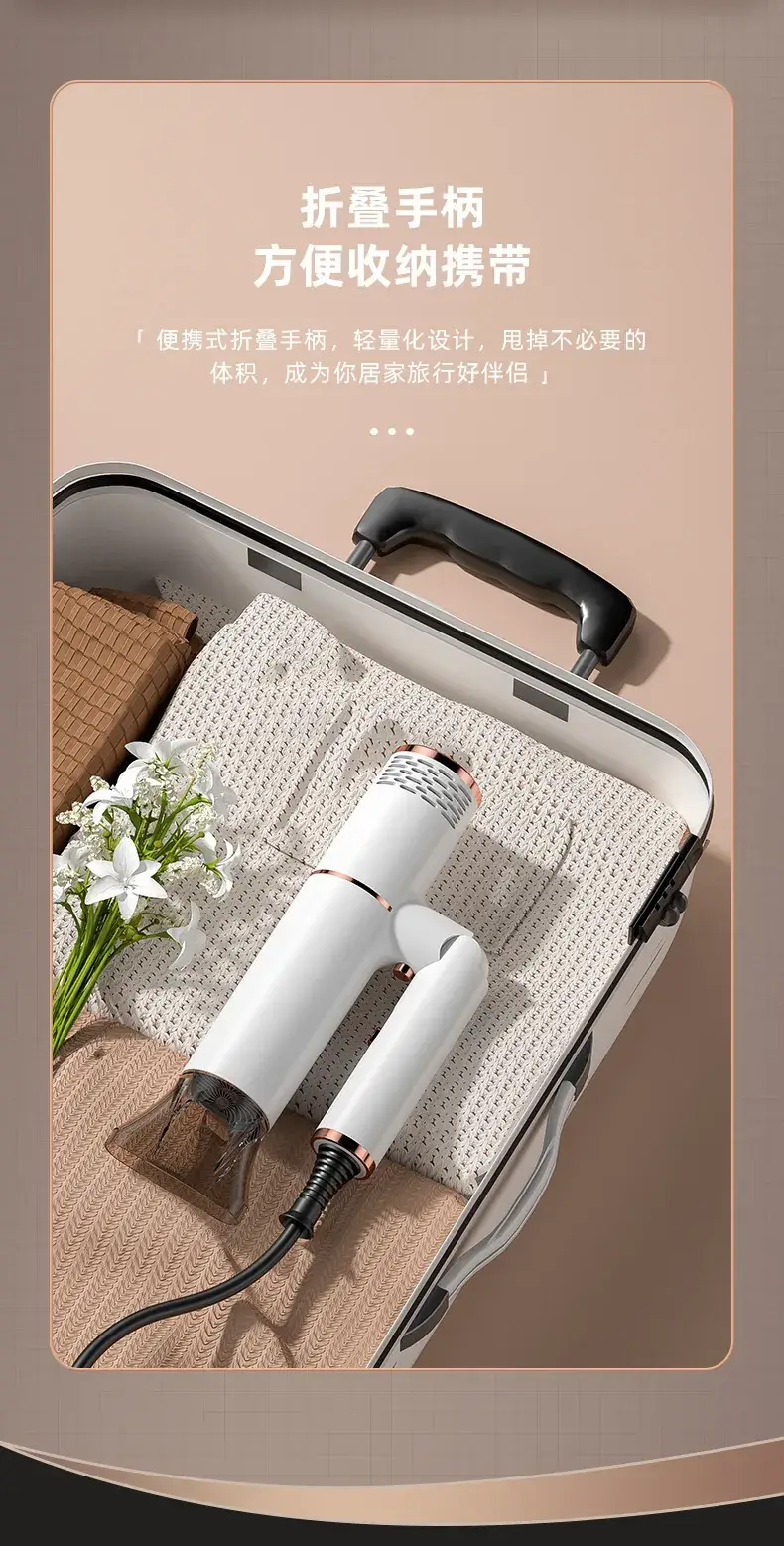 Purple Hair Dryer with 3-in-1 Foldable Design — feature 3