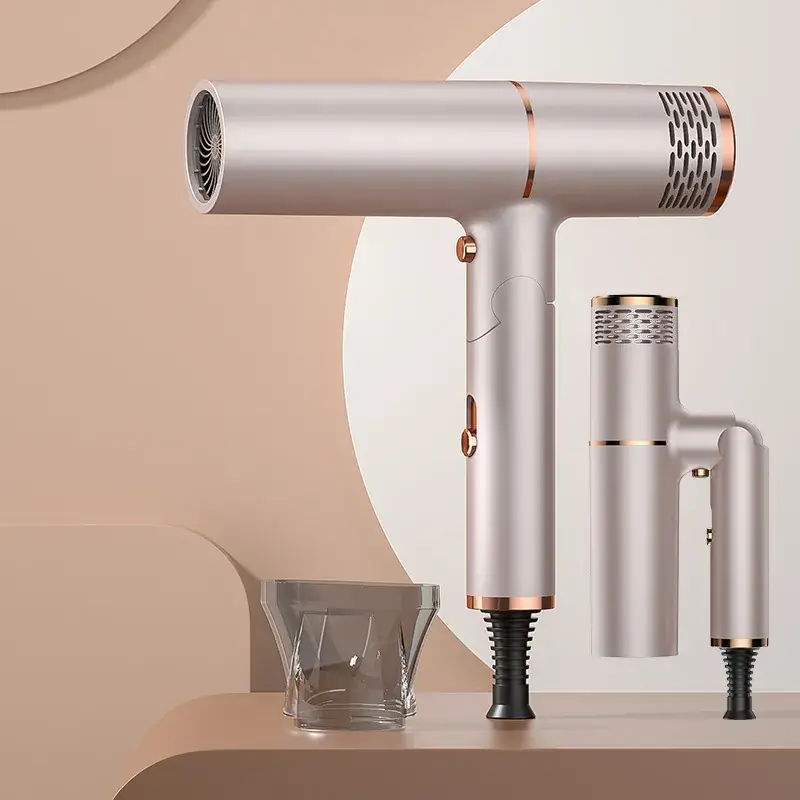 Purple Hair Dryer with 3-in-1 Foldable Design