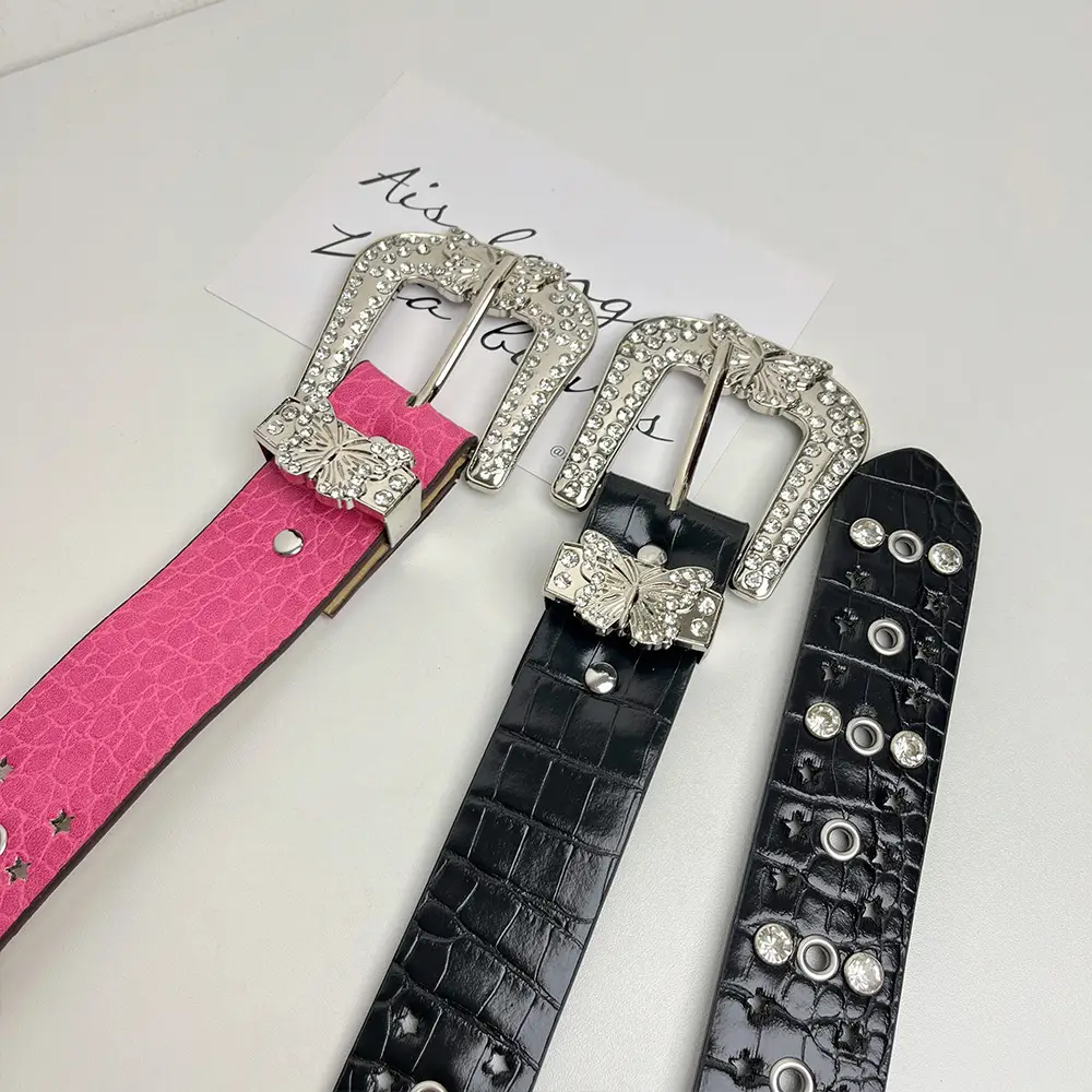 Diamond Butterfly Belt for Women American Retro Punk Style - Image 7