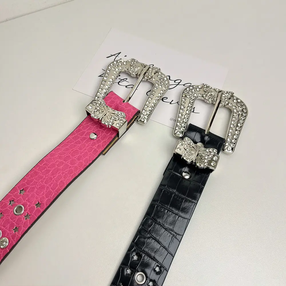 Diamond Butterfly Belt for Women American Retro Punk Style — feature 7