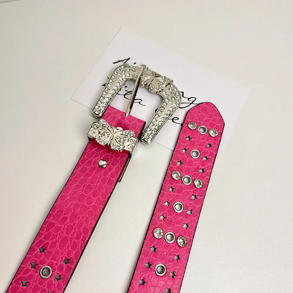 Diamond Butterfly Belt for Women American Retro Punk Style - Image 2