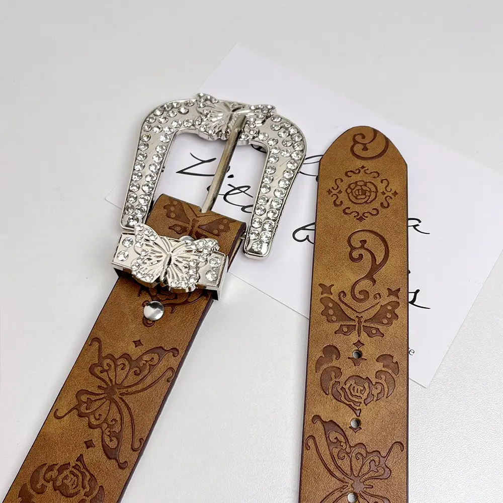Diamond Butterfly Belt for Women American Retro Punk Style - Image 3