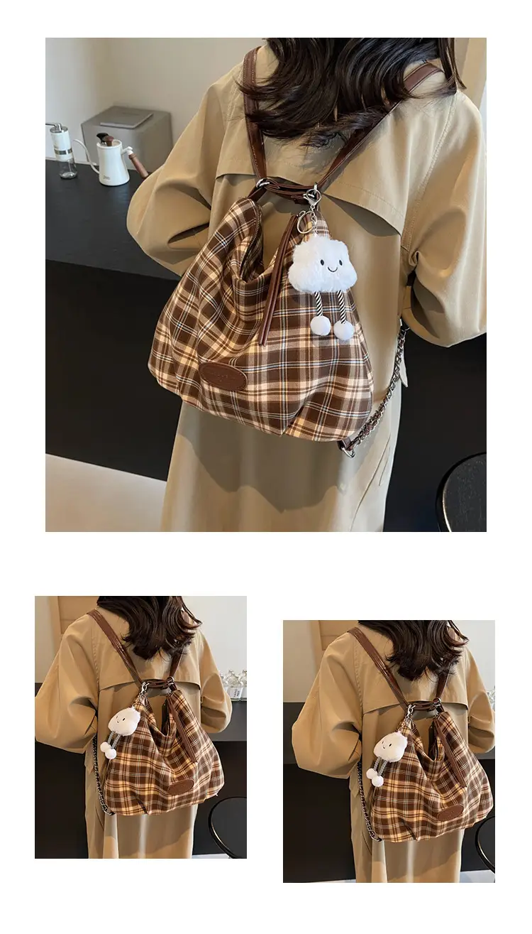 Women Large Capacity Brown Leather Shoulder Bag — feature 11