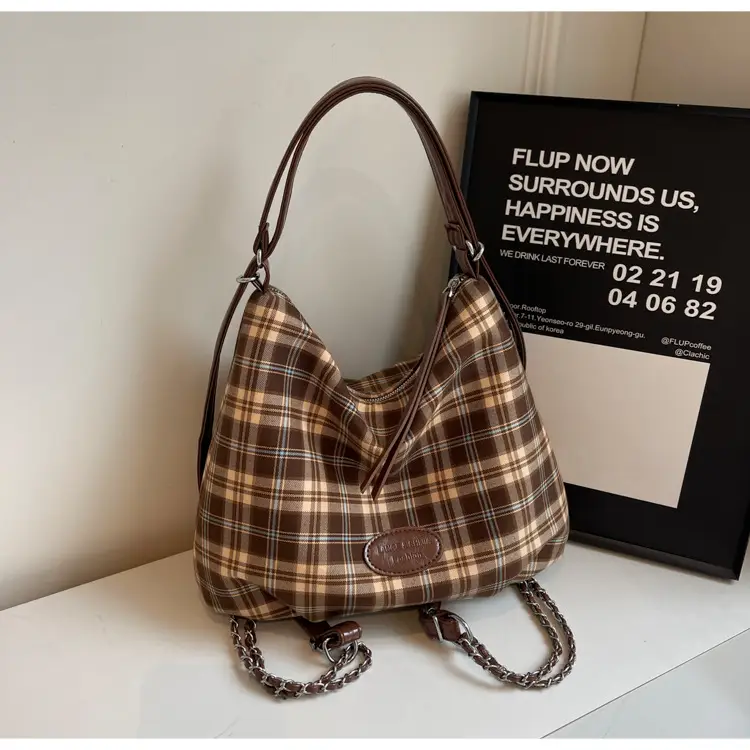 Women Large Capacity Brown Leather Shoulder Bag — feature 18