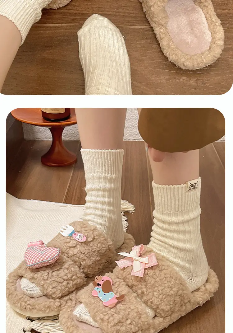 2024 New Cartoon Cute Wool Slippers Lamb Wool Winter — feature 12