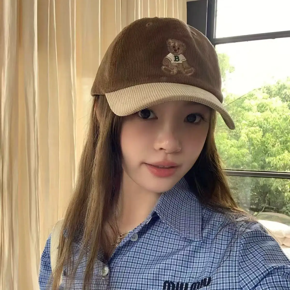 Cute Bear Cap Brown Cotton Baseball - Image 6
