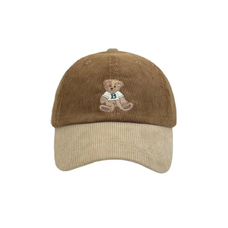 Cute Bear Cap Brown Cotton Baseball - Image 8
