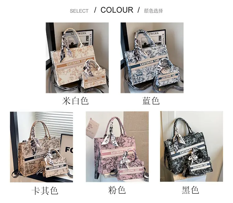 Women Printed Crossbody Tote Bag with Letter Design — feature 4