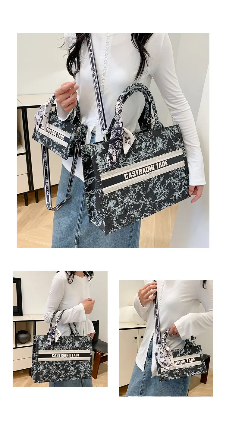 Women Printed Crossbody Tote Bag with Letter Design — feature 9