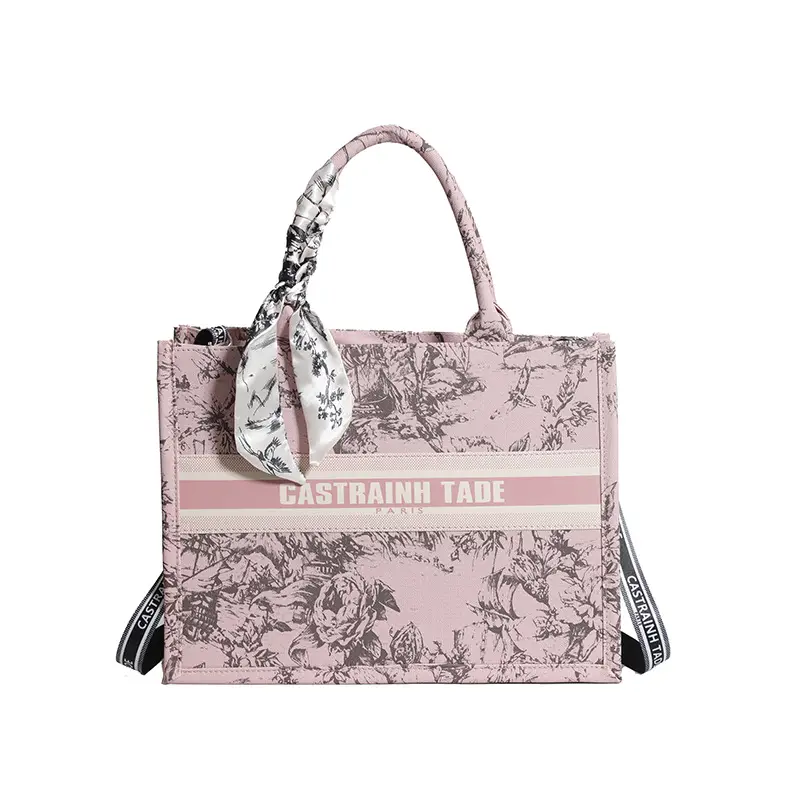 Women Printed Crossbody Tote Bag with Letter Design