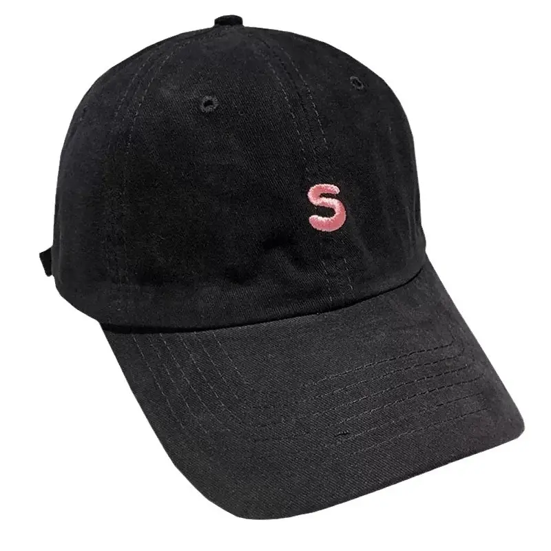 Women Men Black Letter Cap with Face Mask - Image 12