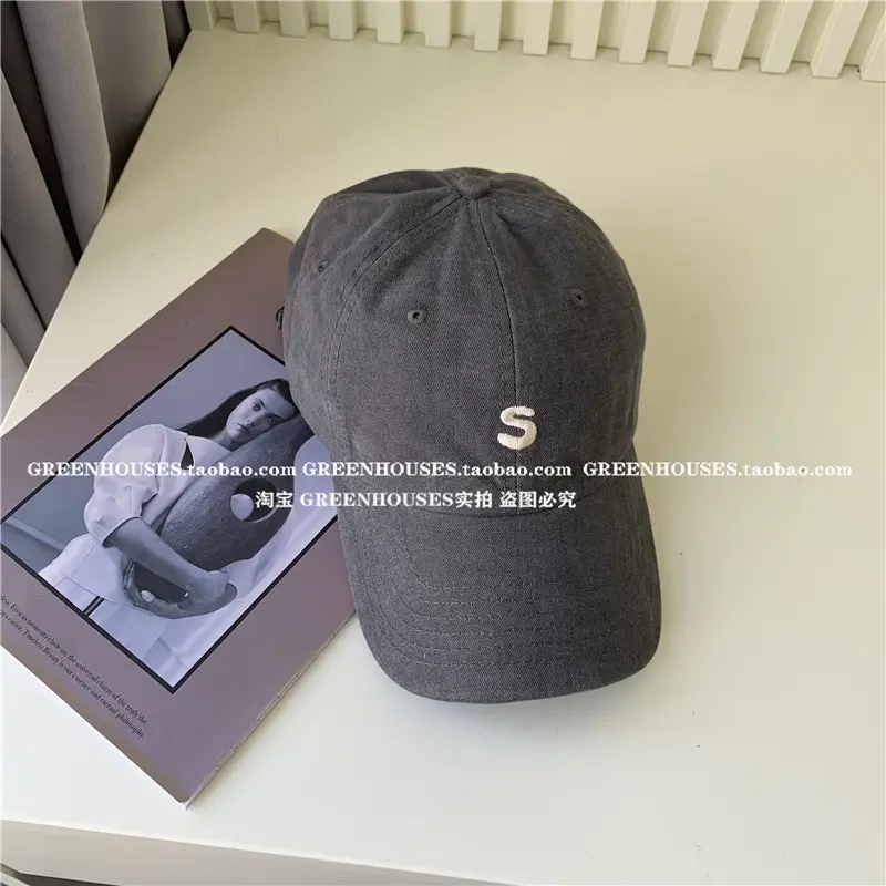 Women Men Black Letter Cap with Face Mask - Image 2