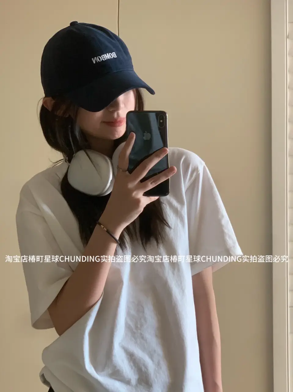 2024 Bomber Cap Beige Large Cap Women's Korean Style — feature 1