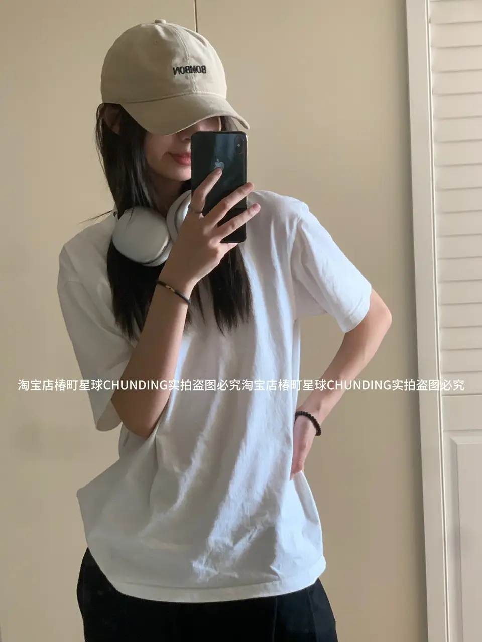2024 Bomber Cap Beige Large Cap Women's Korean Style — feature 4
