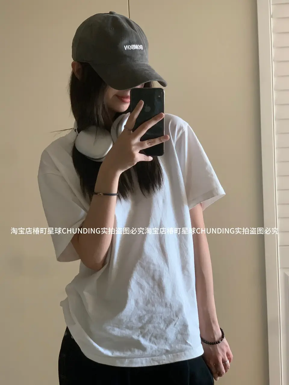 2024 Bomber Cap Beige Large Cap Women's Korean Style — feature 5