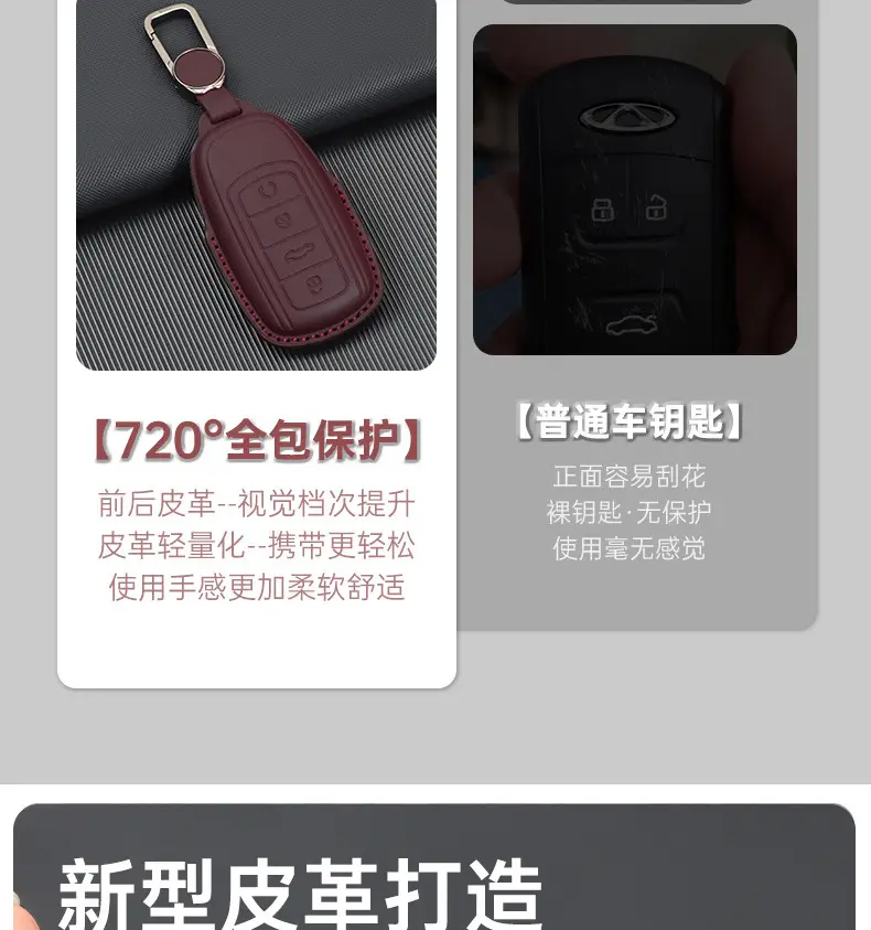 Chery Ruihu 8pro Key Set with 3D Cowhide Leather Protection — feature 5