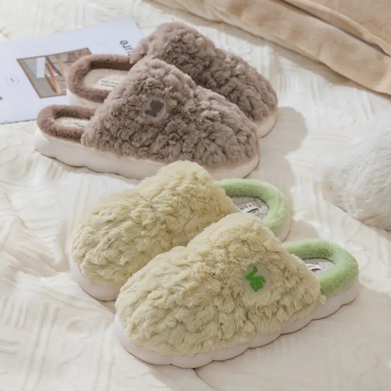 Cixi Cotton Slippers Women's Spring Autumn and Winter Home Indoor Non-Slip Platform Moon Shoes Home Warm Couple Men's - Image 15